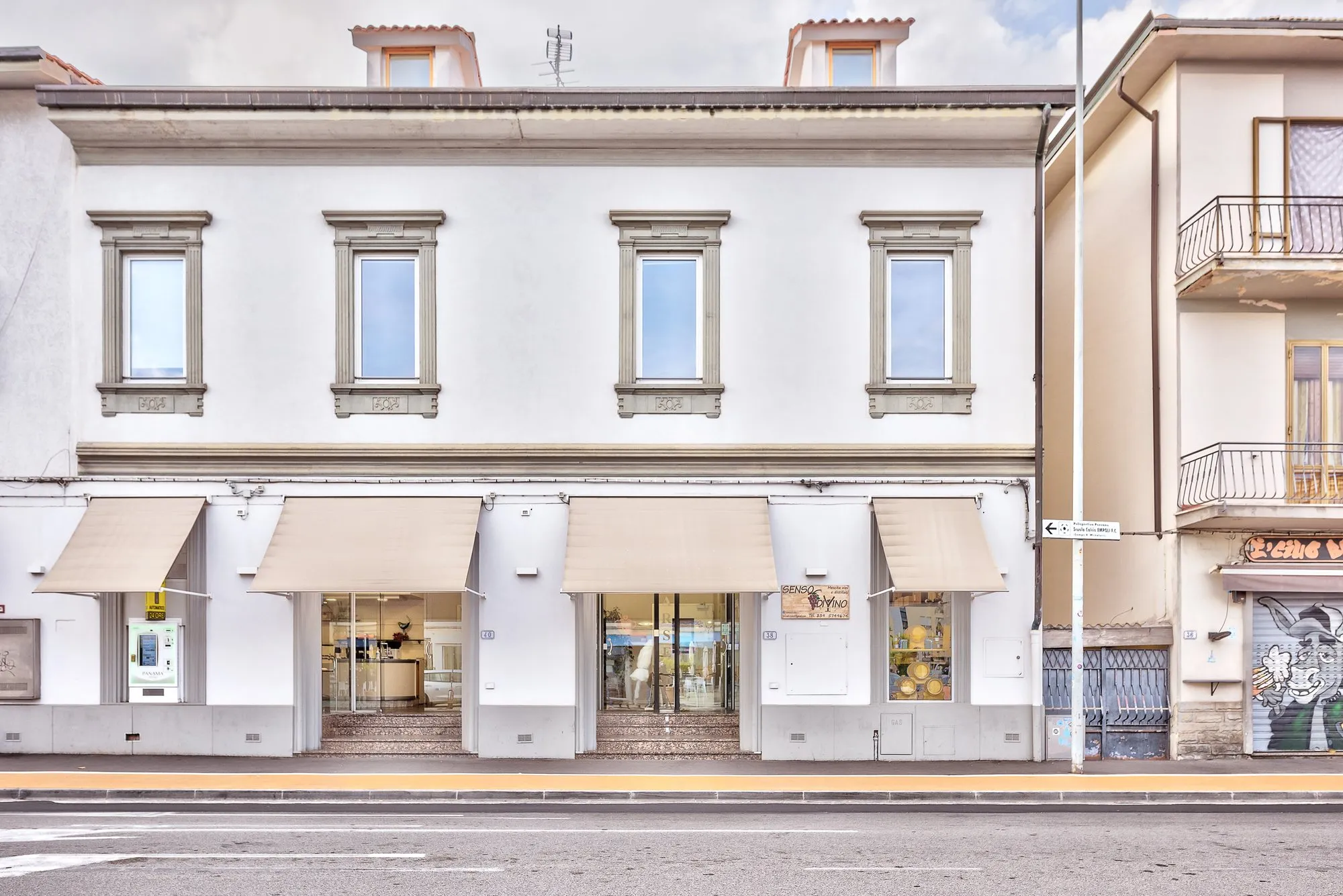La facciata di Empoli Rooms in via dei Cappuccini 38, a cinque minuti a piedi dalla stazione di Empoli